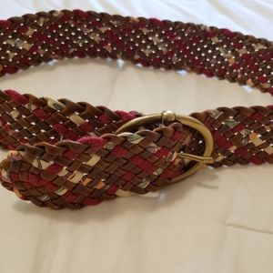 Womens Woven Colorful Belt